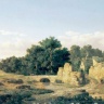 Адольф Косарек. Пейзаж с каменным мостом (1855 г.)